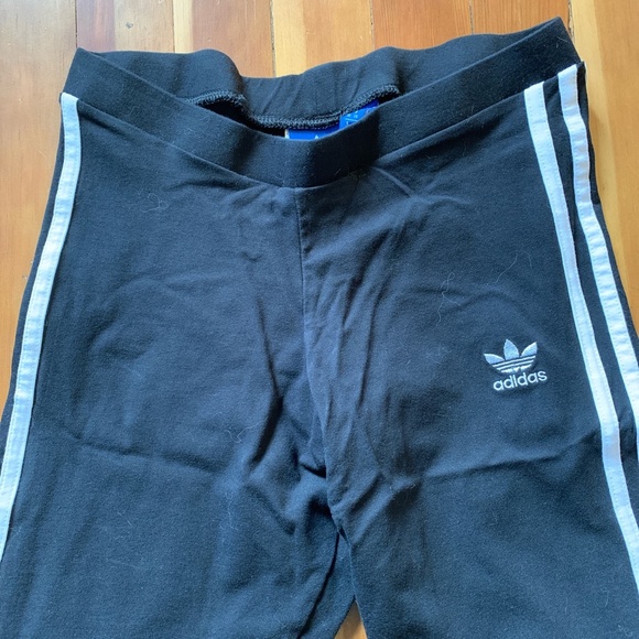 Black/white Adidas cotton leggings S - Picture 2 of 4